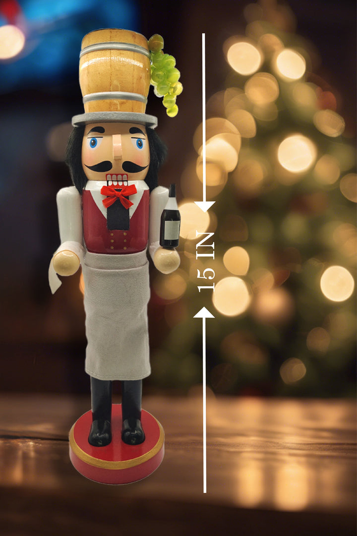 Christmas Nutcracker. Wizardi Classic Wooden Festive Decoration F07M14-20-N01850B