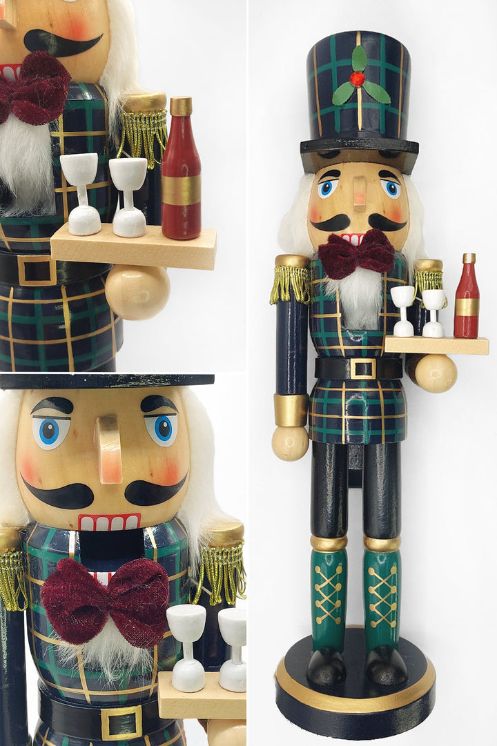 Christmas Nutcracker. Wizardi Classic Wooden Festive Decoration F07M14-20-N01850C