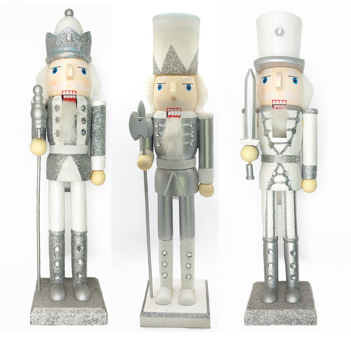 Christmas Nutcracker the Axeman. Wizardi Classic Wooden Festive Decoration F07M14-33-N01222B