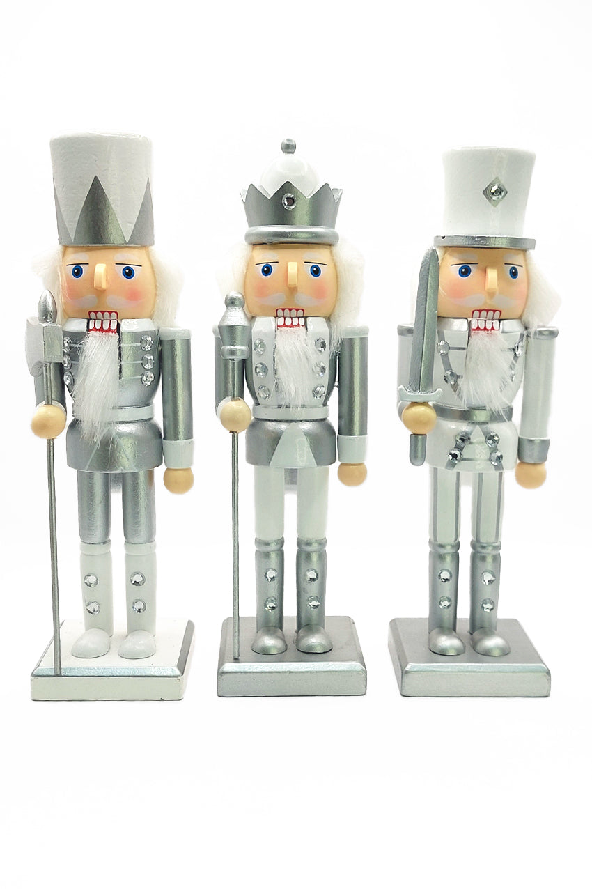 Christmas Nutcracker the Staffbearer. Wizardi Classic Wooden Festive Decoration F07M14-34-N0136B