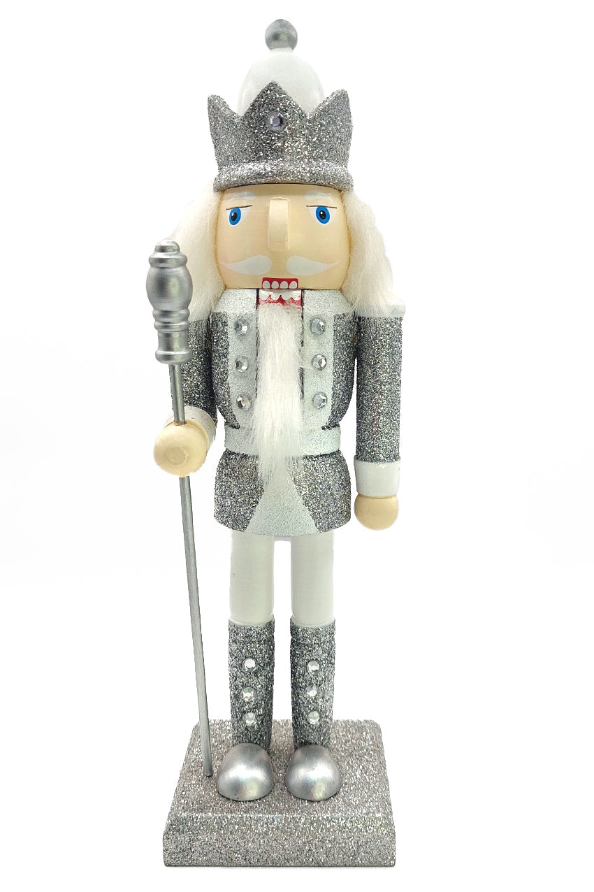 Christmas Nutcracker the Staffbearer. Wizardi Classic Wooden Festive Decoration F07M14-35-N01364C