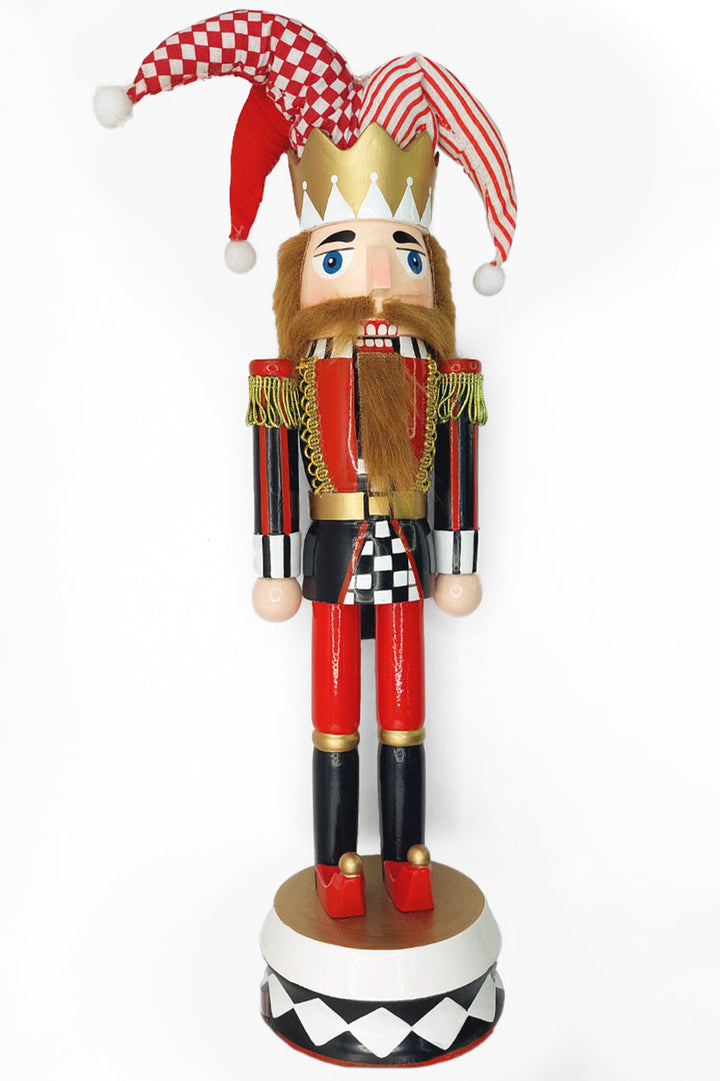 Christmas Nutcracker. Wizardi Classic Wooden Festive Decoration F07M14-37-N01833B