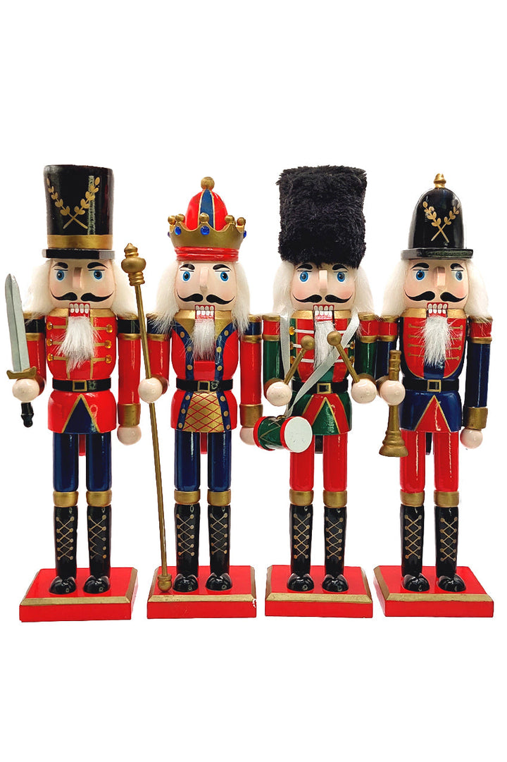 Christmas Nutcracker the Piper. Wizardi Classic Wooden Festive Decoration F07M14-39-N01365D