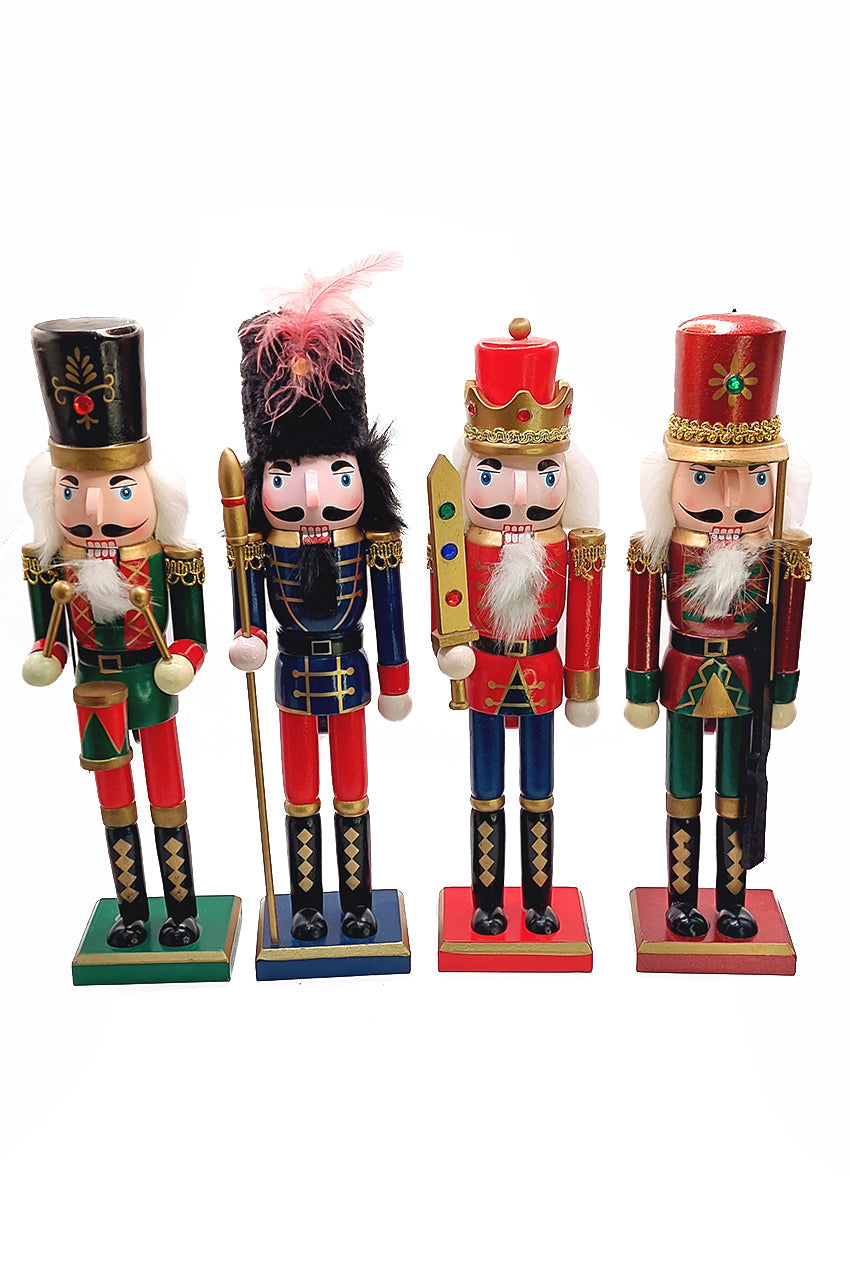 Christmas Nutcracker the Drummer. Wizardi Classic Wooden Festive Decoration F07M14-40-N01012D