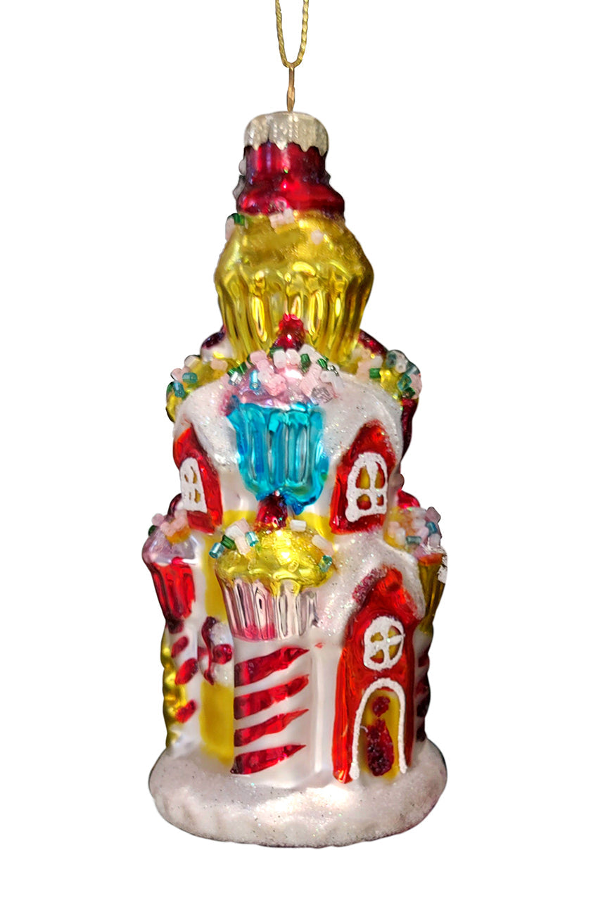 Gingerbread House Christmas Glass Ornament by Wizardi F07M3-11 HB-SY25276