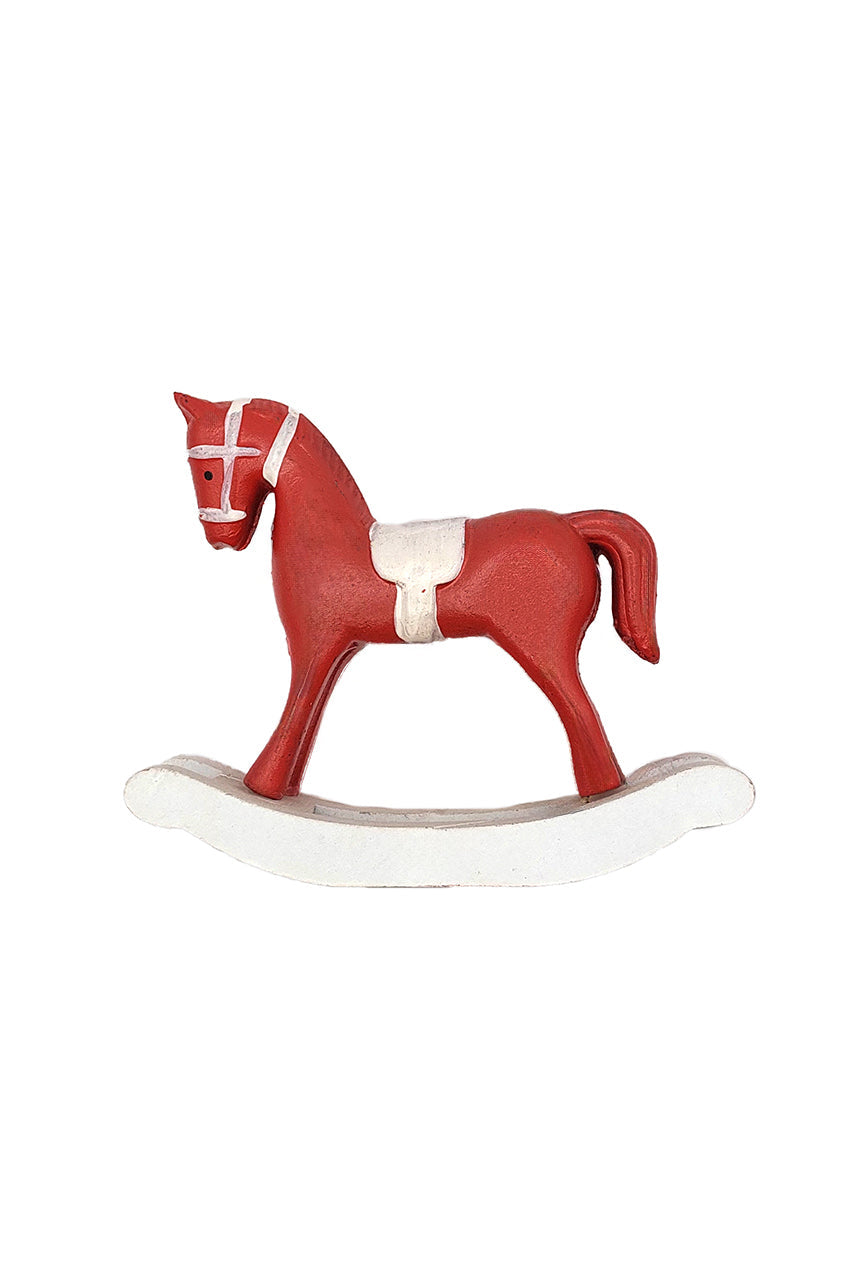 Pink Rocking Horse Christmas Festive Decoration by Wizardi F07M4-8-HG18-038A