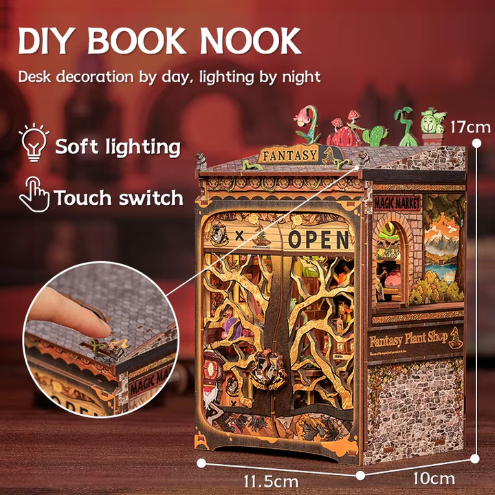 Fantasy Dollhouse Book Nook Kit - Miniature Wizardi Roombox Kit