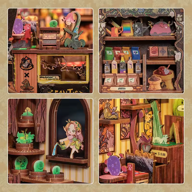 Fantasy Dollhouse Book Nook Kit - Miniature Wizardi Roombox Kit