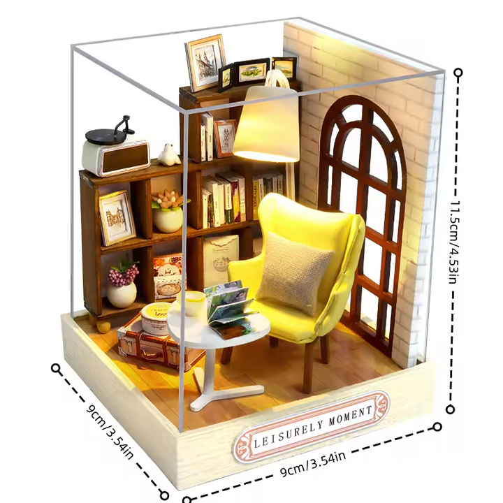 Leisurely Moment Dollhouse Kit - Miniature Wizardi Roombox Kit