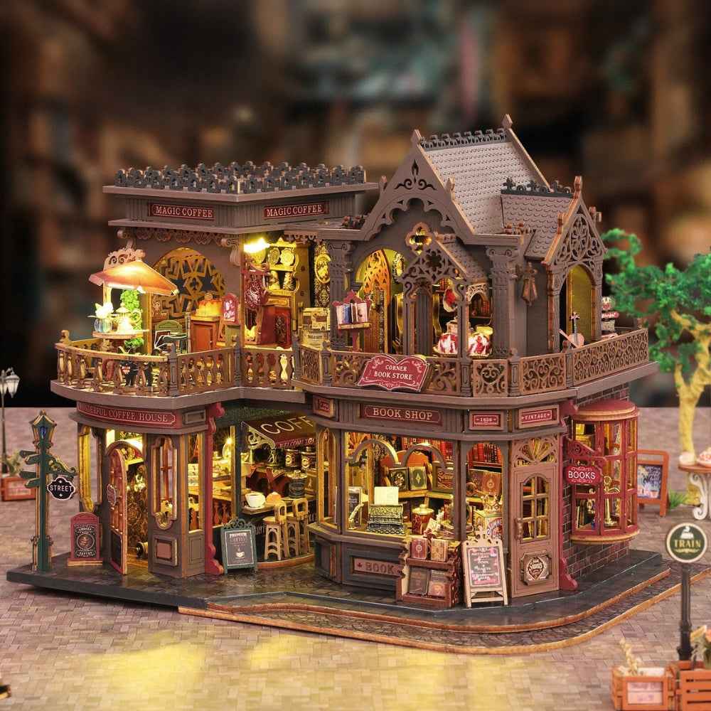 Letter Coffee Miniature Dollhouse Kit by Wizardi F07M5-66-ES020-A