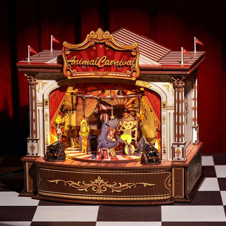 Animal Carnival Miniature Dollhouse Kit by Wizardi F07M5-80-TTBC501