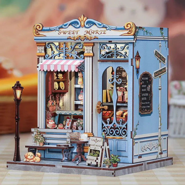 Sweet Marie Bakery Miniature Dollhouse Kit by Wizardi F07M5-82-CWGC207