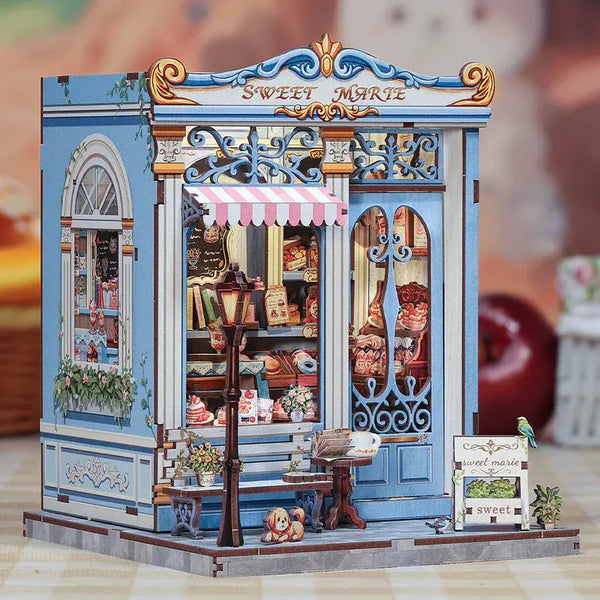 Sweet Marie Bakery Miniature Dollhouse Kit by Wizardi F07M5-82-CWGC207