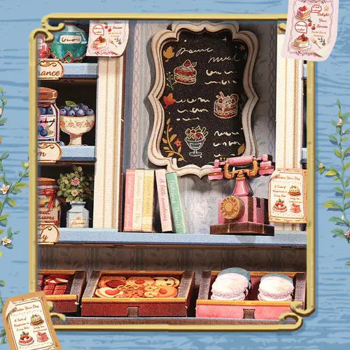 Sweet Marie Bakery Miniature Dollhouse Kit by Wizardi F07M5-82-CWGC207