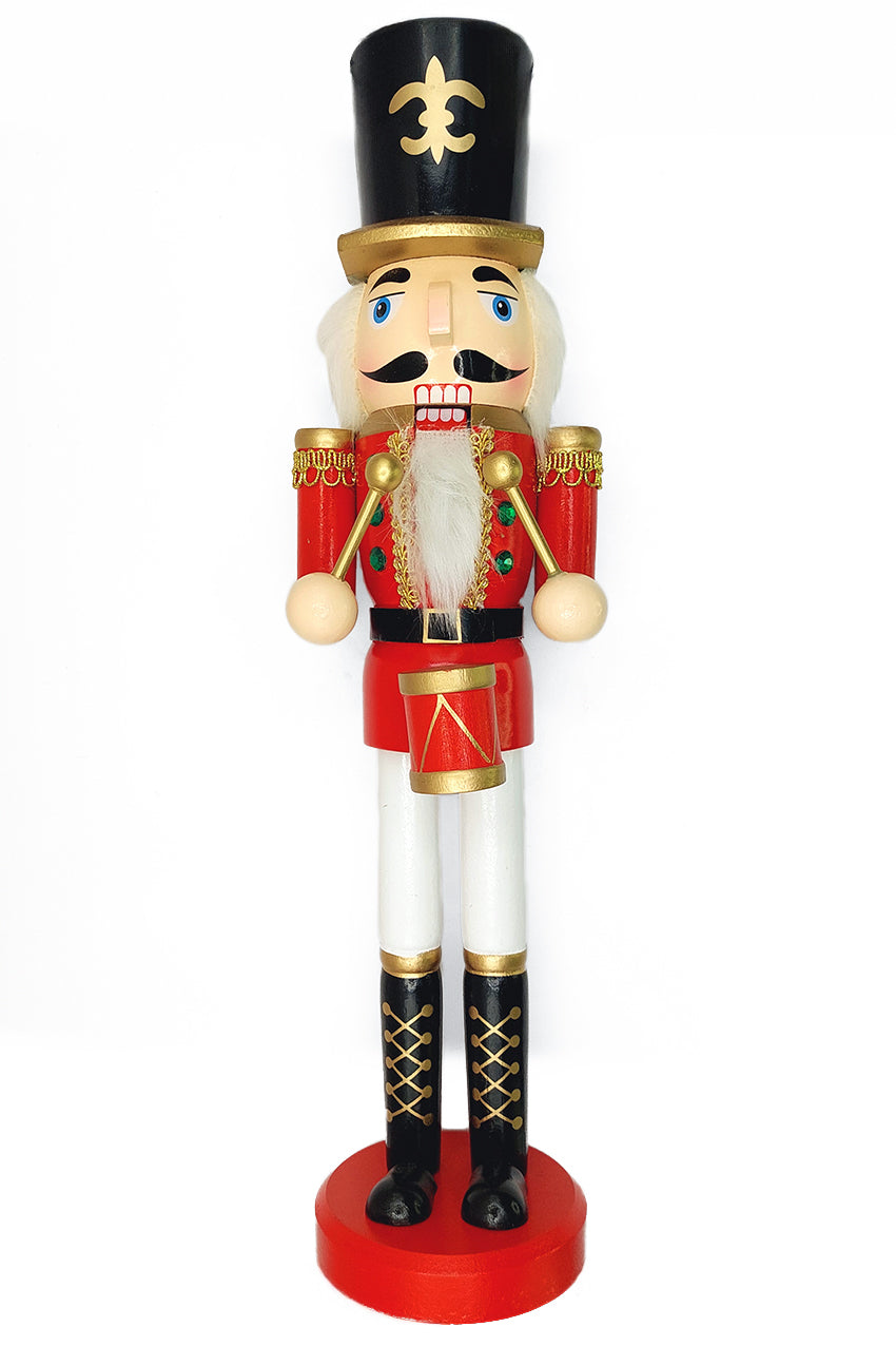 Wooden Nutcracker Drummer Wizardi F07M6-3A