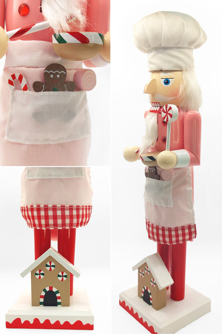 Wooden Gingerbread Chef Nutcracker Wizardi F07M6-5