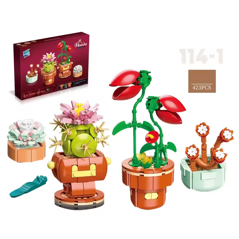 Plants Brick Building Set Wizardi F07N11-1-1(114)