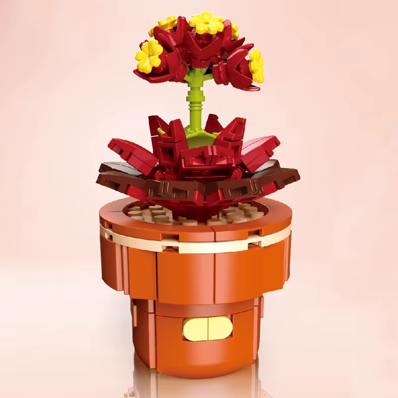 Plant Building Brick Kit - Black Prince by Wizardi F07N11-23-8(113)