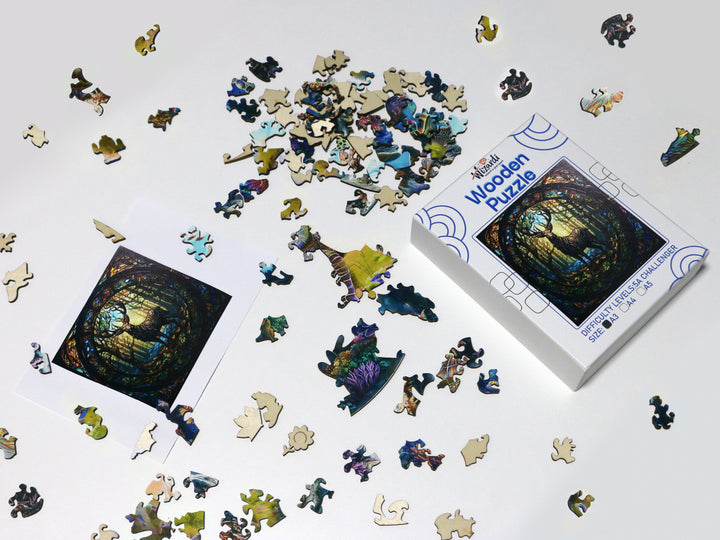 Deer in the Forest - Jigsaw Wooden Puzzle by Wizardi F07N9-13