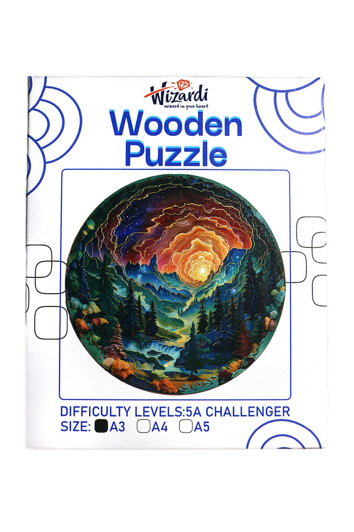 Mountains Landscape - Jigsaw Wooden Puzzle by Wizardi F07N9-24