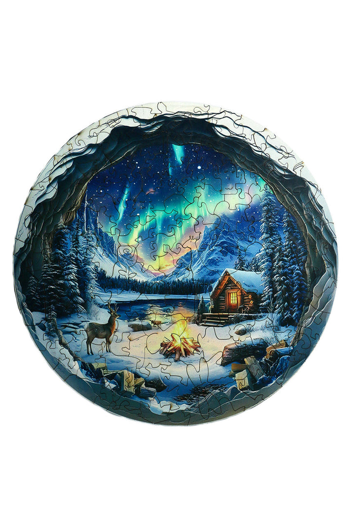 Northern Lights - Jigsaw Wooden Puzzle by Wizardi F07N9-25