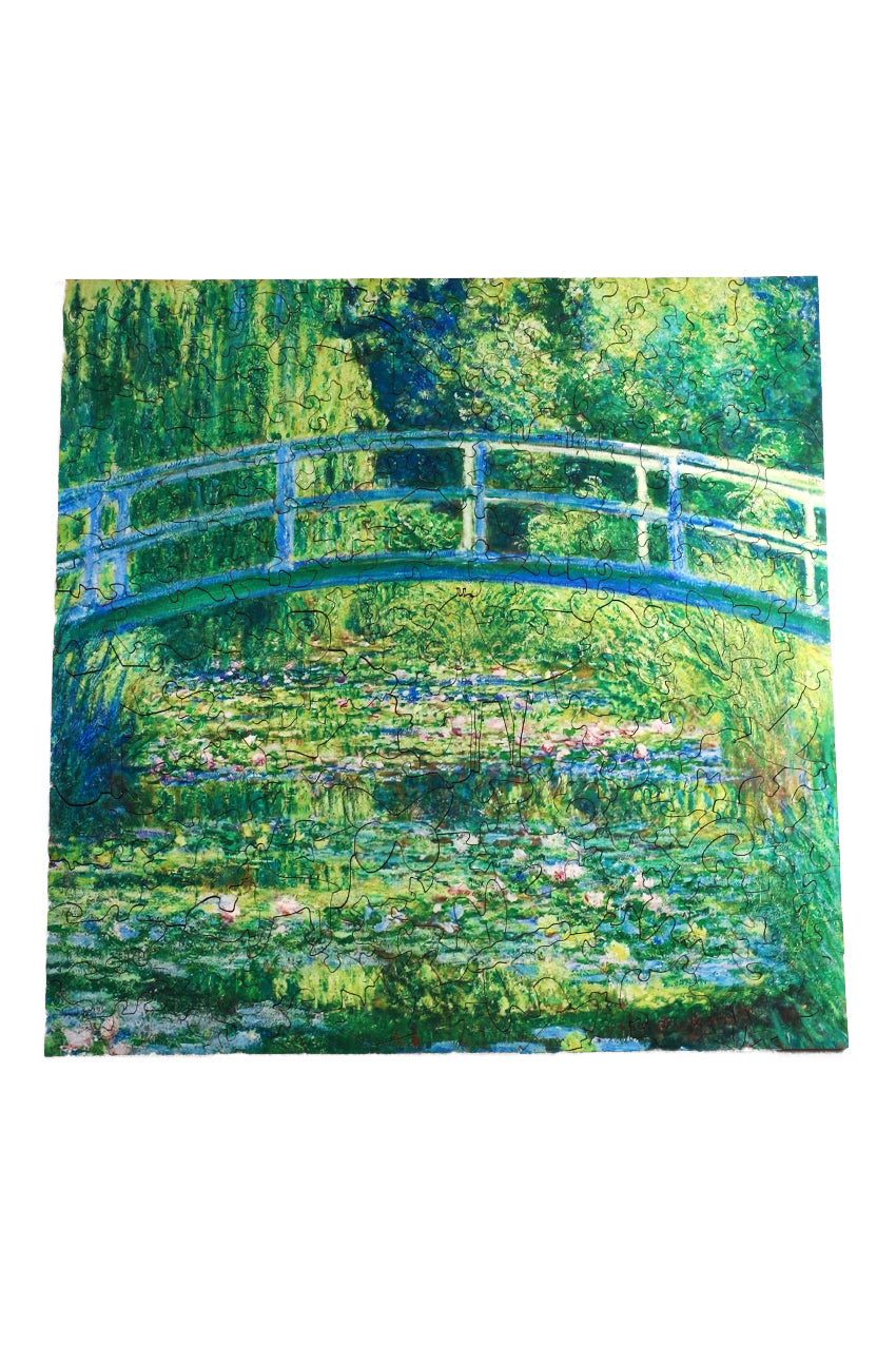 The Water Lily Pond after Claude Monet - Jigsaw Wooden Puzzle by Wizardi F07N9-28