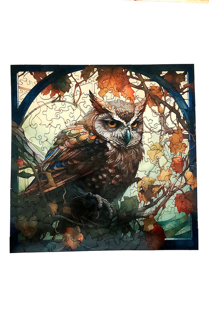 Owl - Jigsaw Wooden Puzzle by Wizardi F07N9-6
