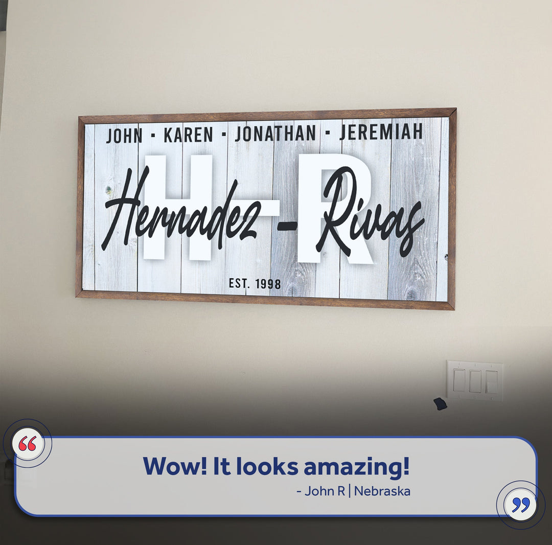 Family Wood Sign