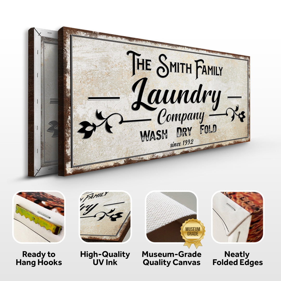 Family Laundry Company Sign