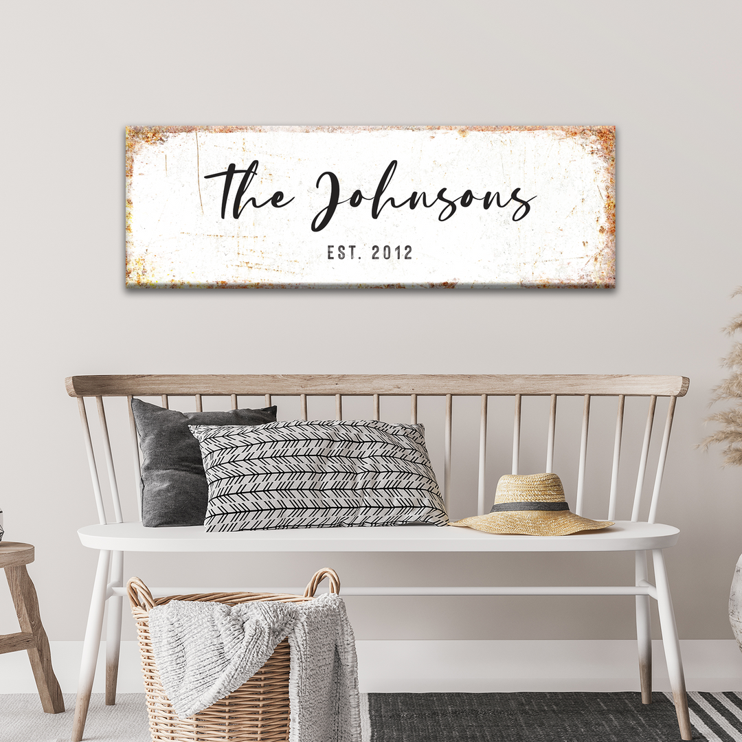 Rustic Family Name Sign