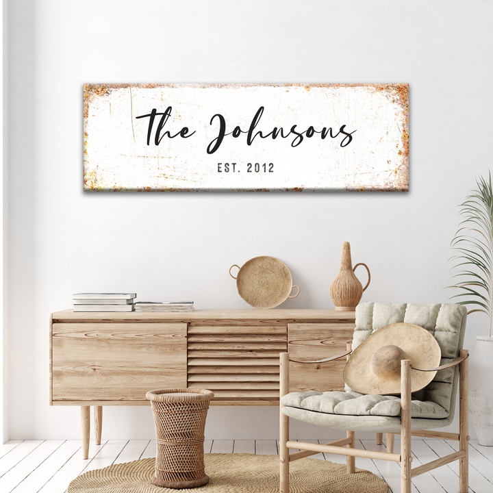Rustic Family Name Sign