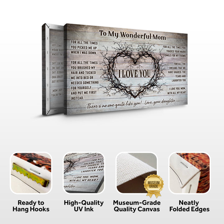 To My Wonderful Mom Happy Mother's Day Sign