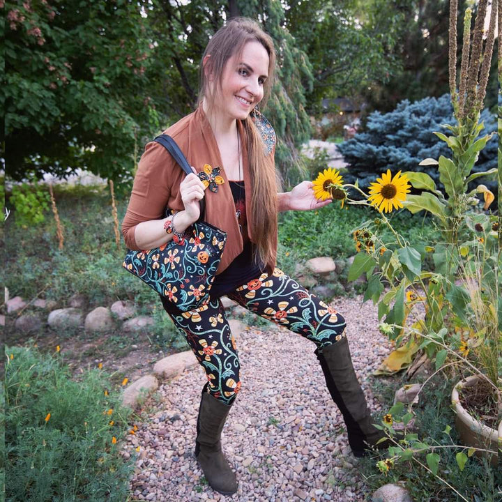 Spooky Sweet Garden (Johanna Parker Exclusive) - High-quality Handcrafted Vibrant Leggings