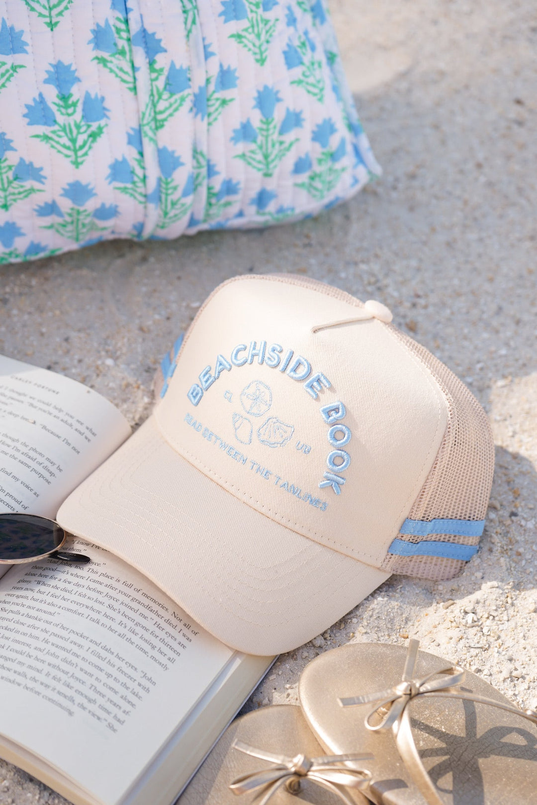 Beachside Book Club - Tan Canvas Trucker Hat