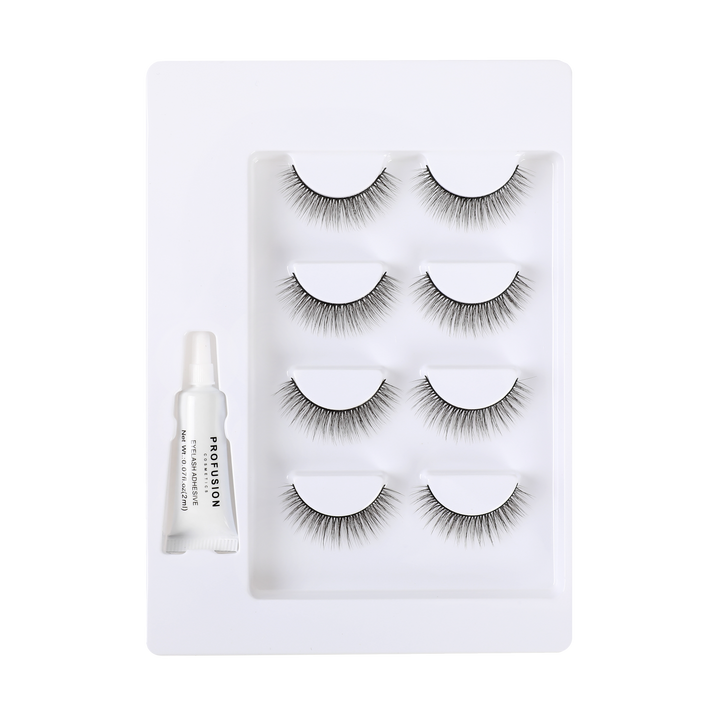 Frosted Snow Sparkle | 4 Pair Luxe False Lash Set