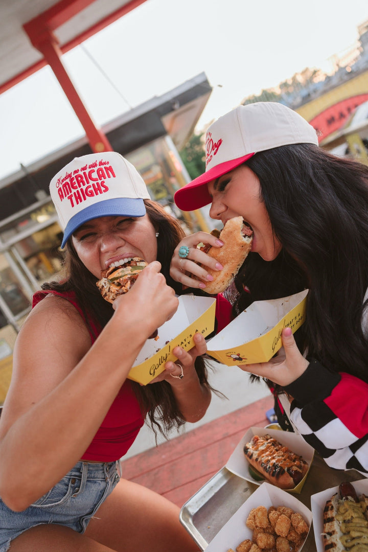 American Thighs - Royal Blue Vintage Trucker Hat
