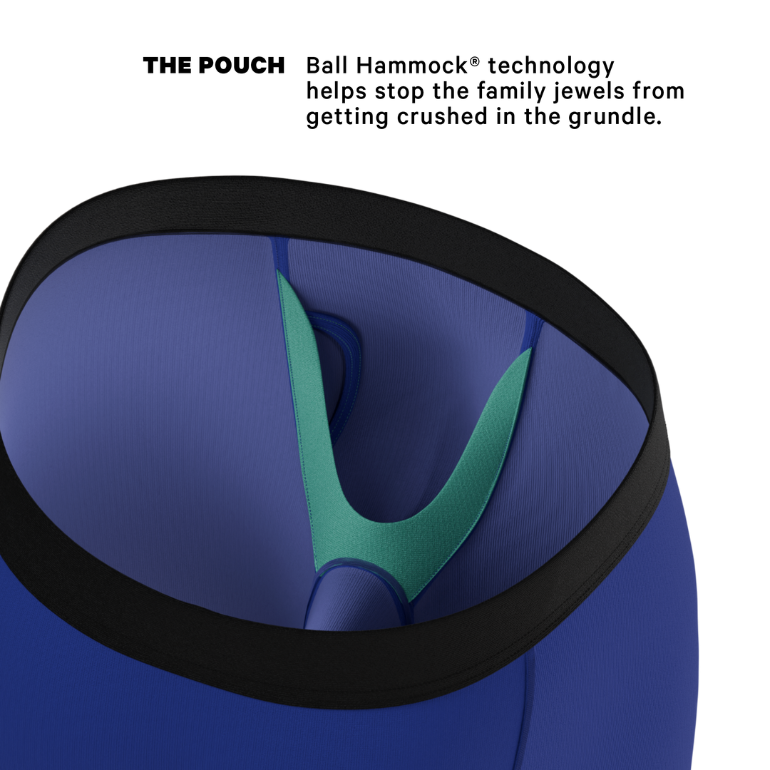 The Fancy Feather | Peacock Long Leg Ball Hammock® Pouch Underwear With Fly