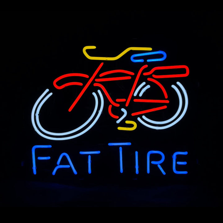 Fat Tire Bicycle Bike Neon Signs Light