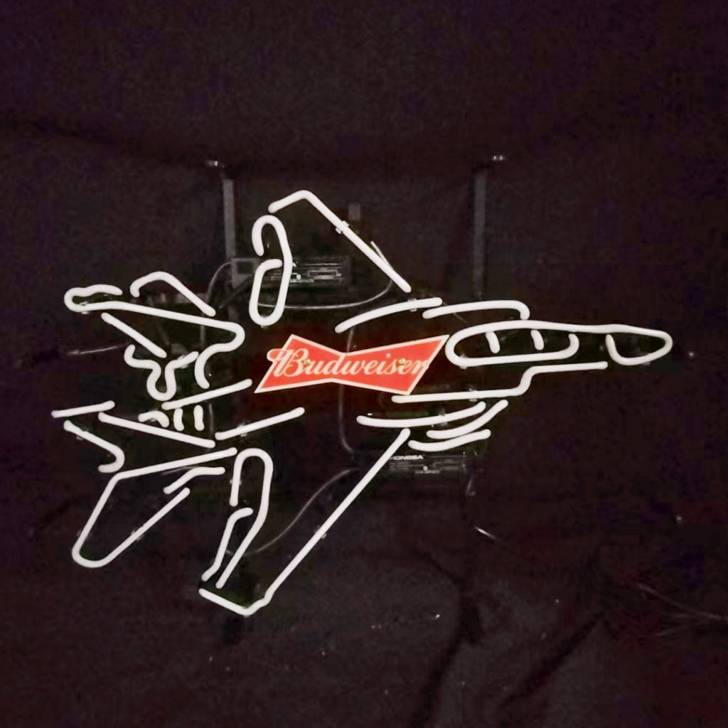 Fighter Plane Budweiser Beer Neon Signs