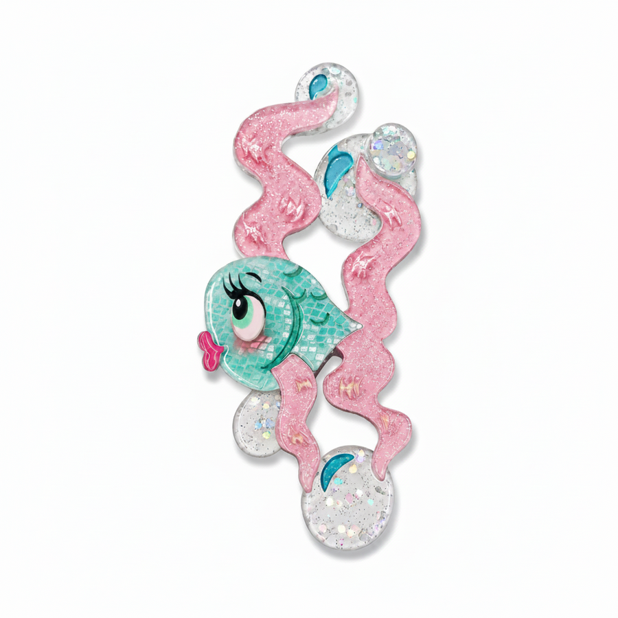 Fishy Kisses Brooch by Miss Fluff x Lipstick and Chrome