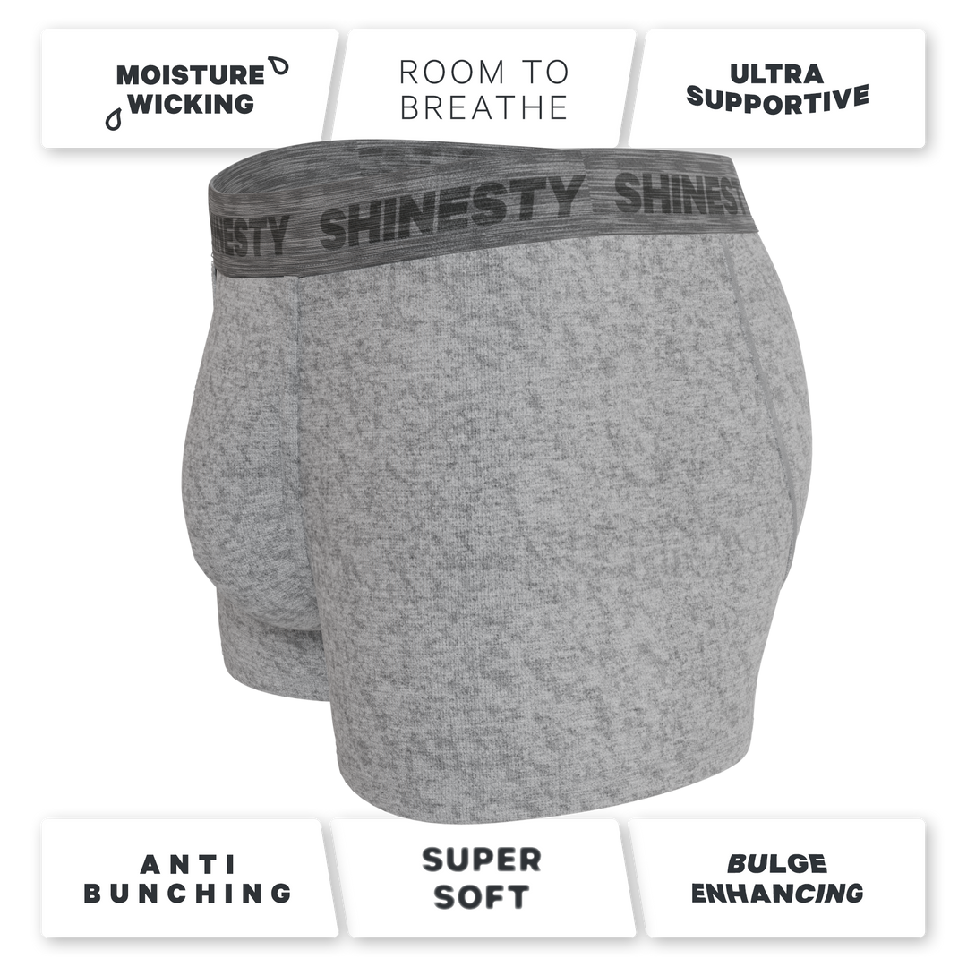 The Flintstone | Heather Grey and Black Ball Hammock® Pouch Trunks Underwear