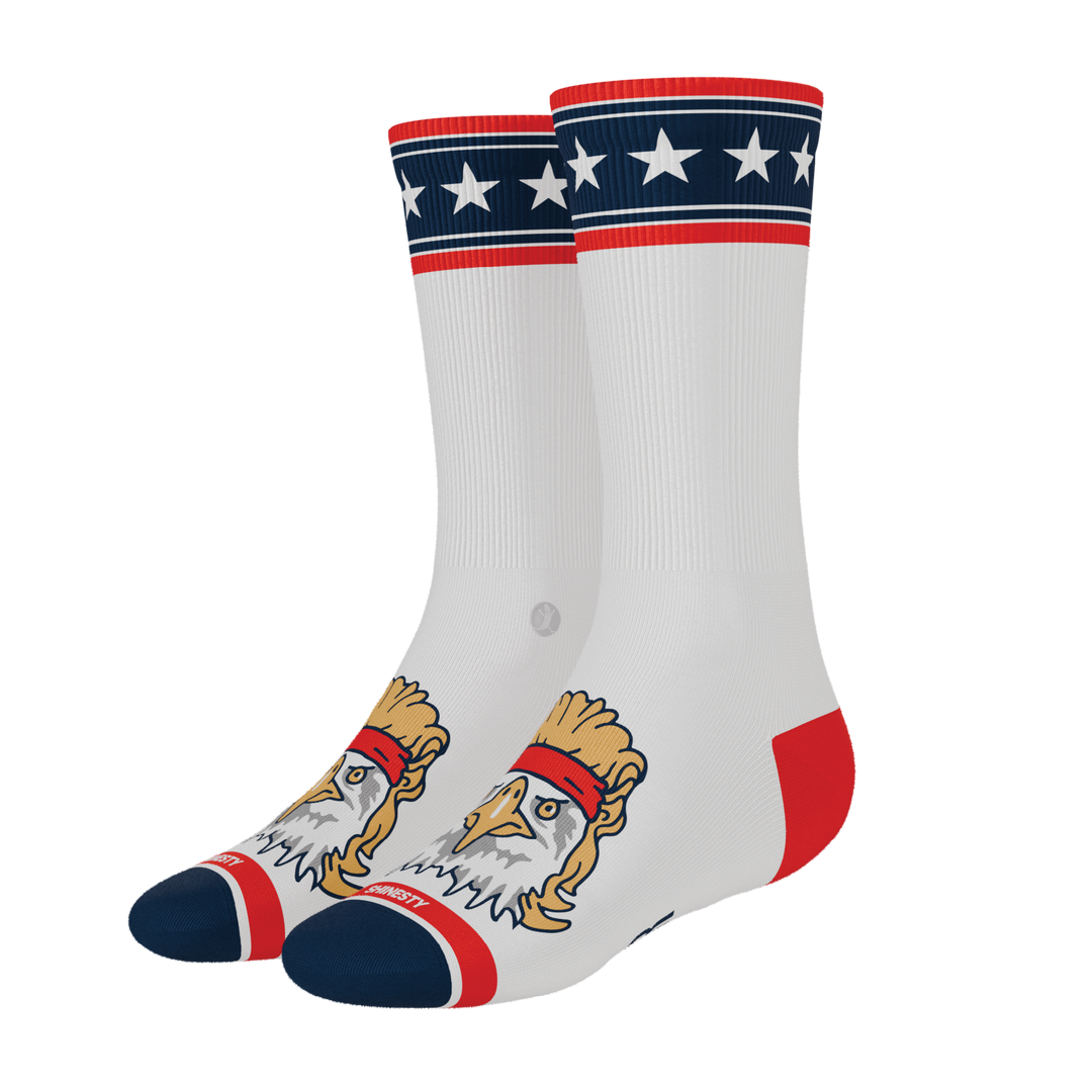 The Free Bird | USA Eagle Heel Hammock™ Crew Socks