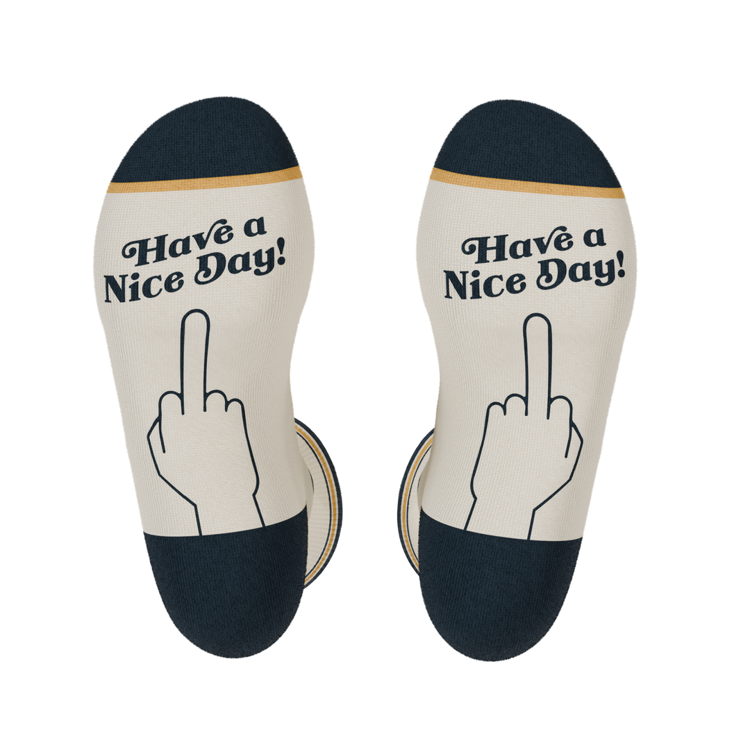 The Friendly Fire | Middle Finger Heel Hammock™ Crew Socks