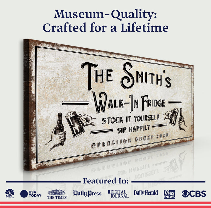 Walk-In Fridge Stock It Yourself Bar Sign