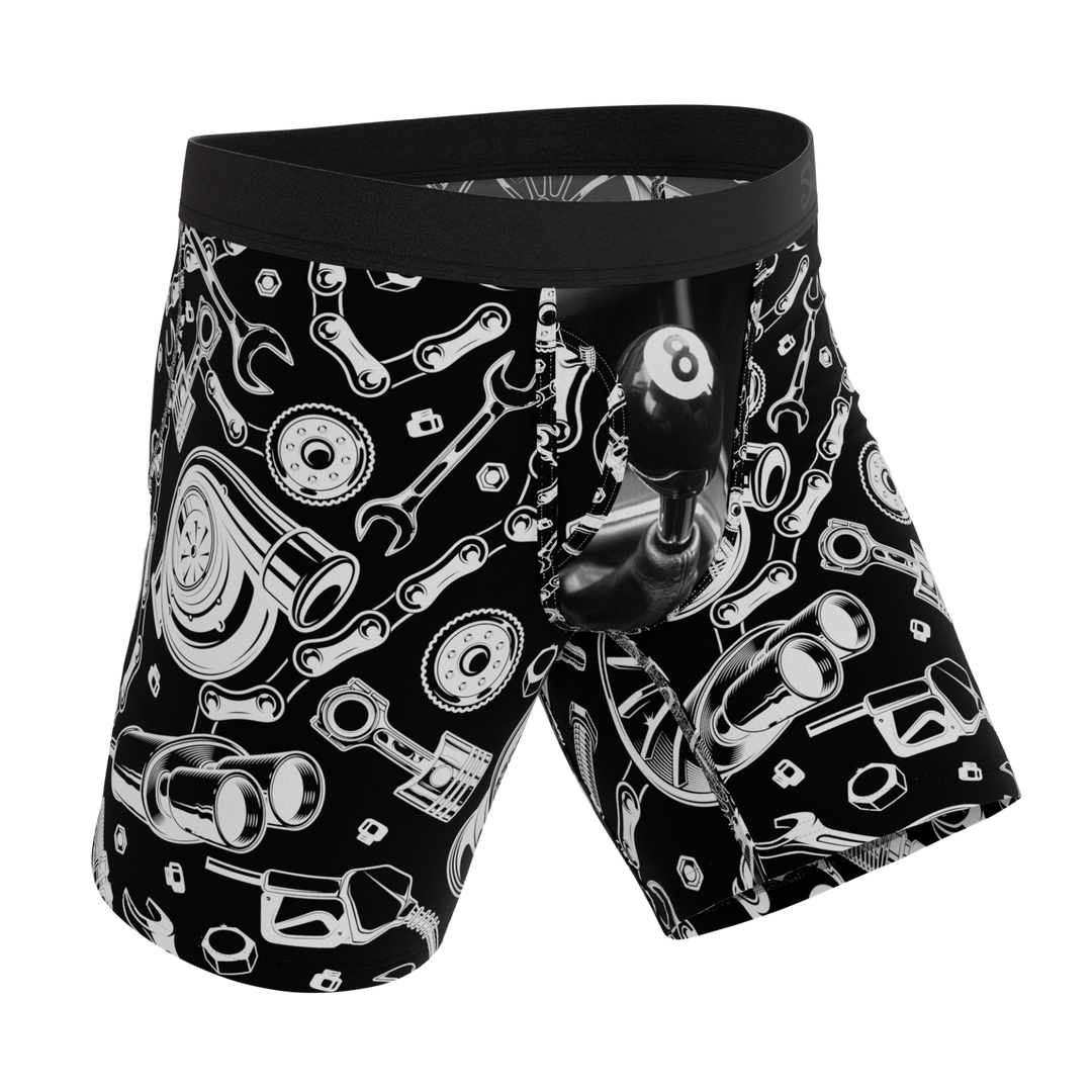 The Gear Head | Stick Shift Ball Hammock® Boxer - Long Leg