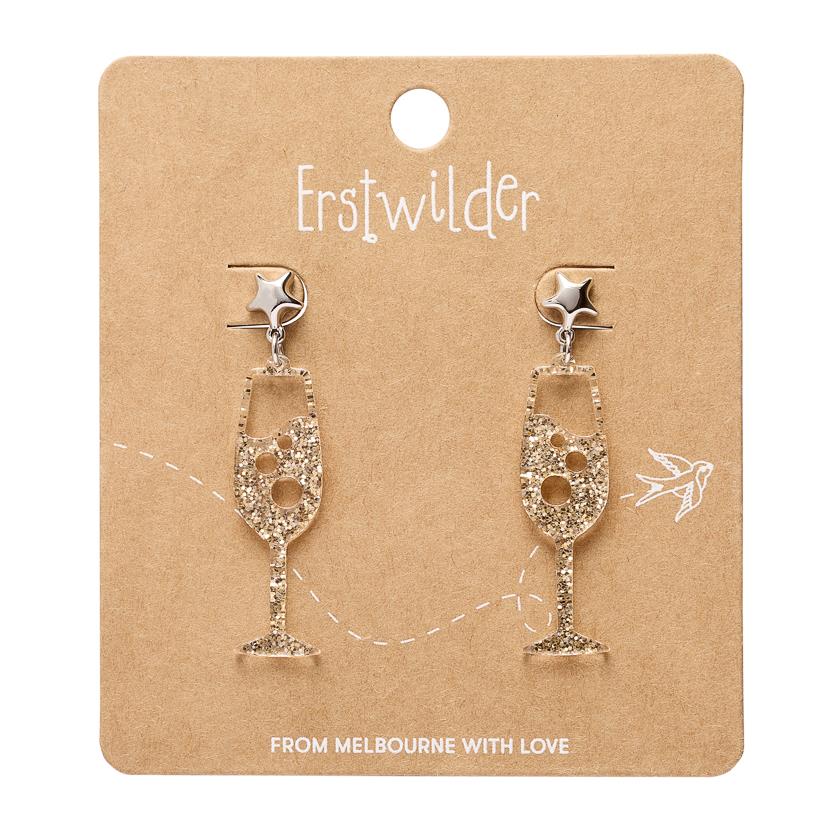 Champagne Bubbles Drop Earrings – Gold by Erstwilder
