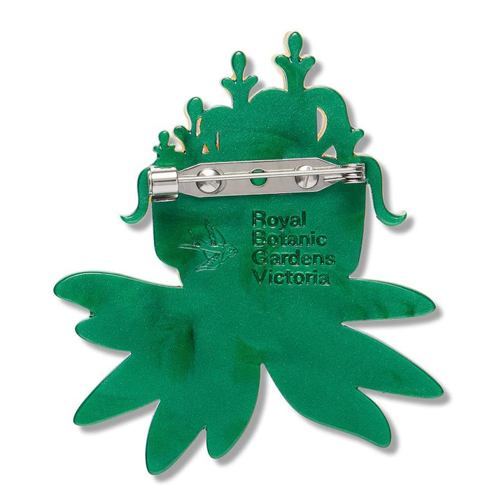 Long-flower Mistletoe Brooch – Erstwilder x Royal Botanic Gardens Victoria collector's tin packaging