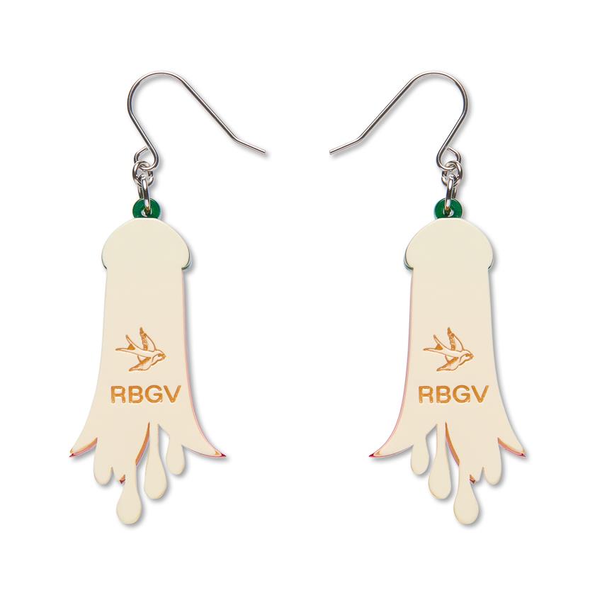 Common Correa Drop Earrings – Erstwilder x Royal Botanic Gardens Victoria styled detail