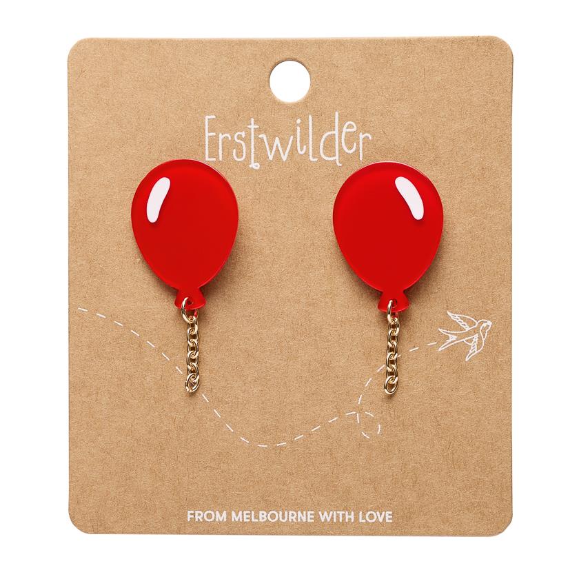 Balloons Drop Earrings – Red by Erstwilder