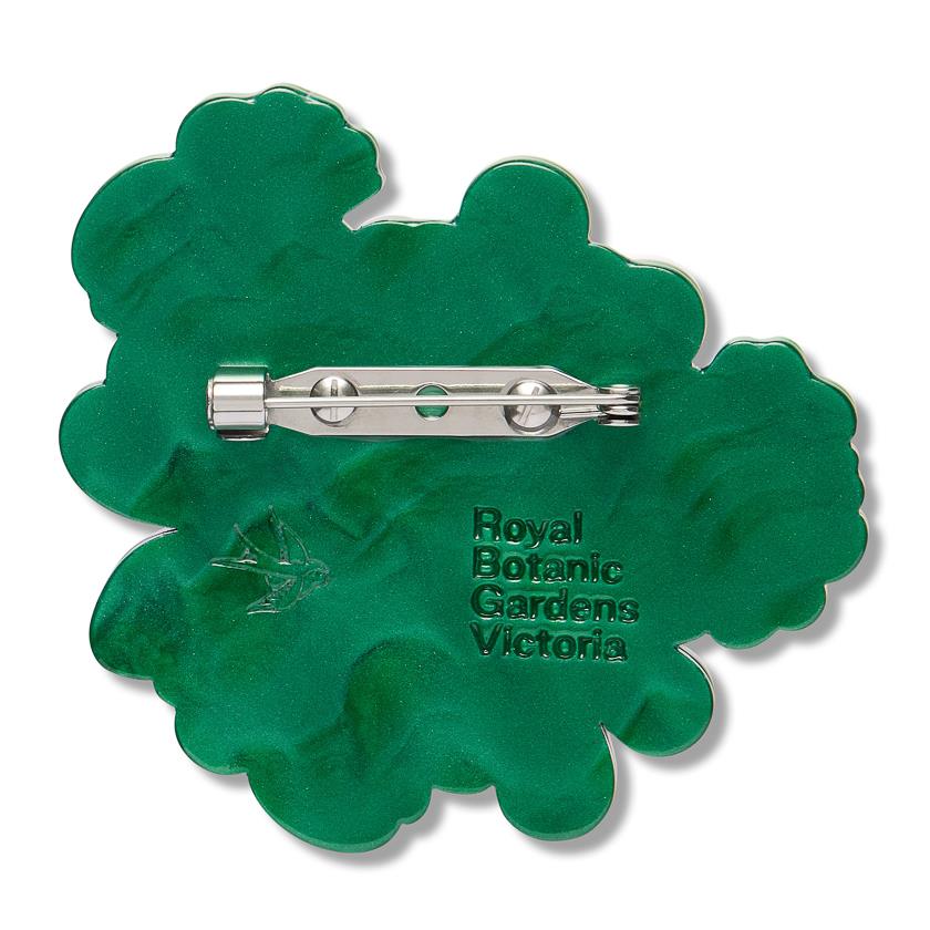 Austral Stork's-Bill Brooch – Erstwilder x Royal Botanic Gardens Victoria collector's tin packaging